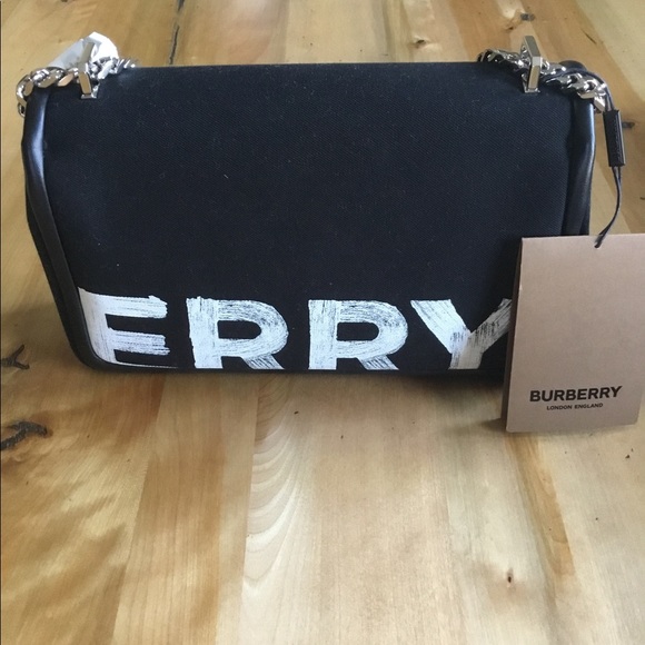 NIB Burberry Lola Medium Canvas and Leather Bag - Picture 9 of 12